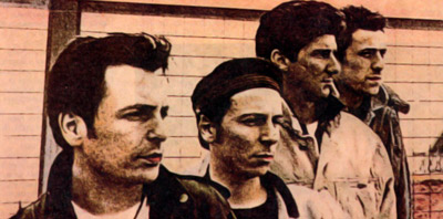 Una storica foto dei Gang tratta dall'articolo comparso sul Manifesto